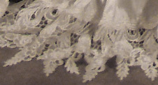 close-up of lace on skirt