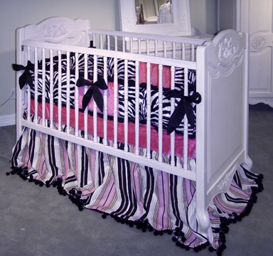 Emmanuelle bedding on #200 Country French Rectangular Crib