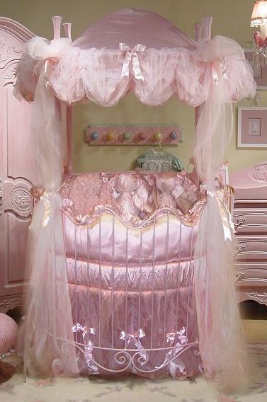 round baby crib with canopy